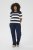 Kaffe Curve Lizzy črtad Pulover Midnight/Chalk črta - Majice - 
