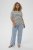 Kaffe Curve Lia Flower T-Shirt Chalk/Deep Black - Majice - 