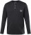 JP1880 T-Shirt Henley Long Sleeve Black TALL - MOŠKA OBLAČILA MT-6XLT - DALJŠI kroji