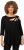 Ulla Popken Asymmetric Petal Cutouts A-line Fit Stretch Knit Top Black - Majice - 