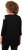 Ulla Popken Asymmetric Petal Cutouts A-line Fit Stretch Knit Top Black - Majice - 