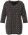 Ulla Popken 3/4 Sleeve Geometric Graphic Tee Black - Majice - 