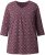 Ulla Popken 3/4 Sleeve Geometric Graphic Tee Plum - Majice - 