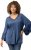 Ulla Popken Trumpet Sleeve Cold Dyed Tee Dove Blue - Natisnjene majice za ženske - 