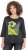 Ulla Popken Graphic Patch Print 3/4 Sleeve T-Shirt Black - Majice - 
