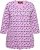 Ulla Popken Geometric Pattern 3/4 Sleeve Tee Amethyst - Natisnjene majice za ženske - 
