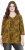Ulla Popken Animal Print 3/4 Sleeve V-Neck Tee Neon Orange - Majice - 