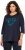 Ulla Popken Peace Love Life 3/4 Sleeve Graphic Tee Navy - Majice - 