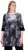Ulla Popken Velvet Peacock Feather 3/4 Sleeve Tunic Blouse Black - Majice - 