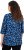 Ulla Popken Scribble Print Square Neck 3/4 Sleeve Tee Navy - Natisnjene majice za ženske - 