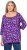 Ulla Popken Scribble Print Square Neck 3/4 Sleeve Tee Violet - Natisnjene majice za ženske - 