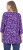 Ulla Popken Scribble Print Square Neck 3/4 Sleeve Tee Violet - Natisnjene majice za ženske - 