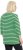 Ulla Popken Striped 3/4 Sleeve A-Line Tee Apple Green - Majice - 
