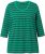 Ulla Popken Striped 3/4 Sleeve A-Line Tee Moss Green - Majice - 