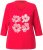 Ulla Popken Floral Graphic V-Neck Tee Lychee - Natisnjene majice za ženske - 