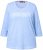Ulla Popken UNIQUE Embroidered 3/4 Sleeve Tee Light Blue - Majice - 