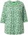 Ulla Popken Graphic Flower A-Line 3/4 Sleeve Tee Apple Green - Majice - 