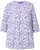 Ulla Popken Graphic Flower A-Line 3/4 Sleeve Tee Lavender - Majice - 