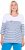 Ulla Popken Paper Boat Print 3/4 Sleeve Tee Snow White - Natisnjene majice za ženske - 