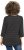 Ulla Popken Glitter Stripe 3/4 Sleeve Tee Anthracite - Natisnjene majice za ženske - 