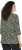 Ulla Popken Pleated Floral Print 3/4 Sleeve Tee Pond Green - Natisnjene majice za ženske - 