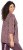 Ulla Popken Mixed Pattern Stripe 3/4 Sleeve Tee Dark Cherry Red - Majice - 
