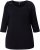 Ulla Popken Flower Epaulet 3/4 Sleeve Top Black - Natisnjene majice za ženske - 