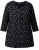 Ulla Popken Flower Print 3/4 Sleeve Tee Black - Majice - 