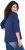 Ulla Popken Rebel 3/4 Sleeve Graphic Tee Ink Blue - Majice - 