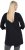 Ulla Popken Ho Ho Ho 3/4 Sleeve Graphic Tunic Tee Black - Majice - 