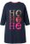 Ulla Popken Ho Ho Ho 3/4 Sleeve Graphic Tunic Tee Navy - Majice - 