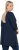 Ulla Popken Ho Ho Ho 3/4 Sleeve Graphic Tunic Tee Navy - Majice - 