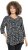 Ulla Popken Ribbon Print 3/4 Sleeve Asymmetric Tee Black - Natisnjene majice za ženske - 