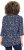 Ulla Popken Ribbon Print 3/4 Sleeve Asymmetric Tee Navy - Natisnjene majice za ženske - 