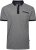 Kam Jeans 5525 Raised Dobby Fabric Polo with Tipping Black - Polo majice - Moške Polo Majice za Močnejše Postave