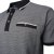 Kam Jeans 5525 Raised Dobby Fabric Polo with Tipping Black - Polo majice - Moške Polo Majice za Močnejše Postave