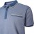 Kam Jeans 5525 Raised Dobby Fabric Polo with Tipping Indigo - Polo majice - Moške Polo Majice za Močnejše Postave