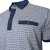 Kam Jeans 5528 AOP Print with Jacquard Collar/Cuffs Polo Navy - Polo majice - Moške Polo Majice za Močnejše Postave