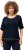 Ulla Popken Classic Fit Half-Sleeve Crew Neck T-shirt With Hem Inscription Navy Blue - Natisnjene majice za ženske - 