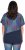 Ulla Popken Quick Drying Geometric Print Short Sleeve Tee Navy Blue - Natisnjene majice za ženske - 