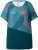 Ulla Popken Quick Drying Geometric Print Short Sleeve Tee Dark Petrol - Natisnjene majice za ženske - 