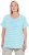 Ulla Popken Palm Tree Embroidered Tee Deep Aqua - Natisnjene majice za ženske - 