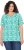 Ulla Popken Coral Reef Printed Short Sleeve V-Neck Tee Emerald - Natisnjene majice za ženske - 