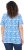 Ulla Popken Coral Reef Printed Short Sleeve V-Neck Tee Teal Blue - Natisnjene majice za ženske - 