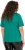 Ulla Popken Embroidered Face Motif Short Sleeve V-Neck Tee Emerald Green - Natisnjene majice za ženske - 