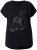 Ulla Popken Metallic Animal Cap Sleeve Graphic Tee Black - Natisnjene majice za ženske - 