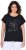 Ulla Popken Metallic Animal Cap Sleeve Graphic Tee Black - Natisnjene majice za ženske - 