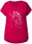 Ulla Popken Metallic Animal Cap Sleeve Graphic Tee Dark Raspberry - Natisnjene majice za ženske - 