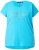 Ulla Popken Metallic Animal Cap Sleeve Graphic Tee Deep Aqua - Natisnjene majice za ženske - 