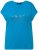 Ulla Popken Metallic Animal Cap Sleeve Graphic Tee Sapphire Blue - Natisnjene majice za ženske - 